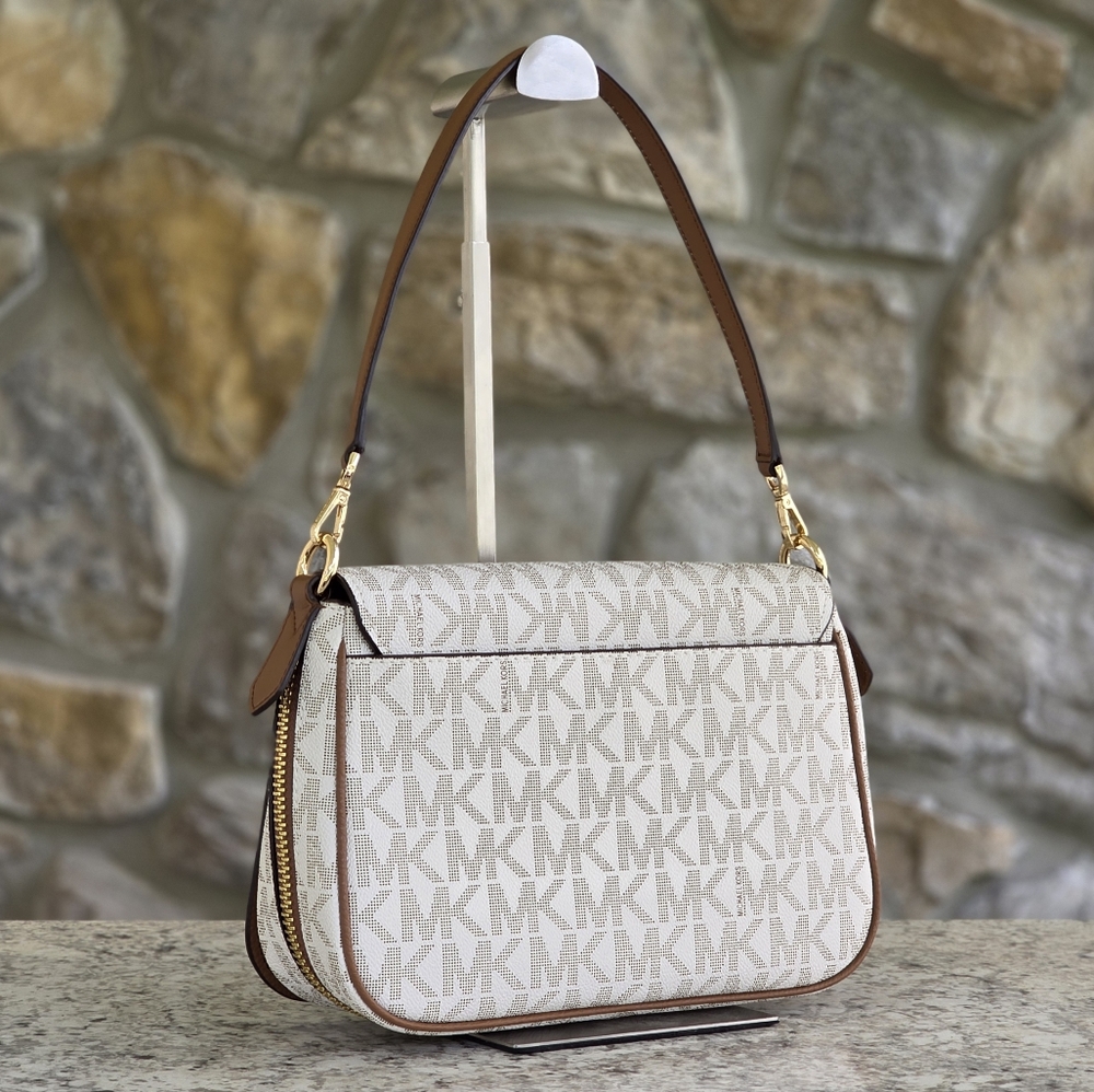 Michael Kors Hadley Logo Medium Shoulder Bag - Picture 3 of 9
